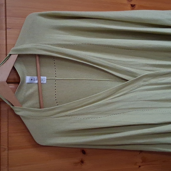 Lululemon Hatha Light Green Silk Blend Open Front Wrap Cape - Picture 2 of 8